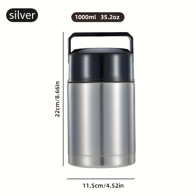 Lunch Box Set Stainless Steel with Thermos Cup-3