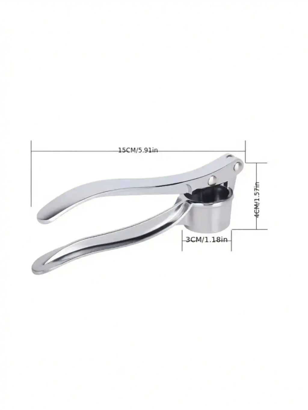 1PC Stainless Steel Garlic Press – Easy to Use & Washable-2