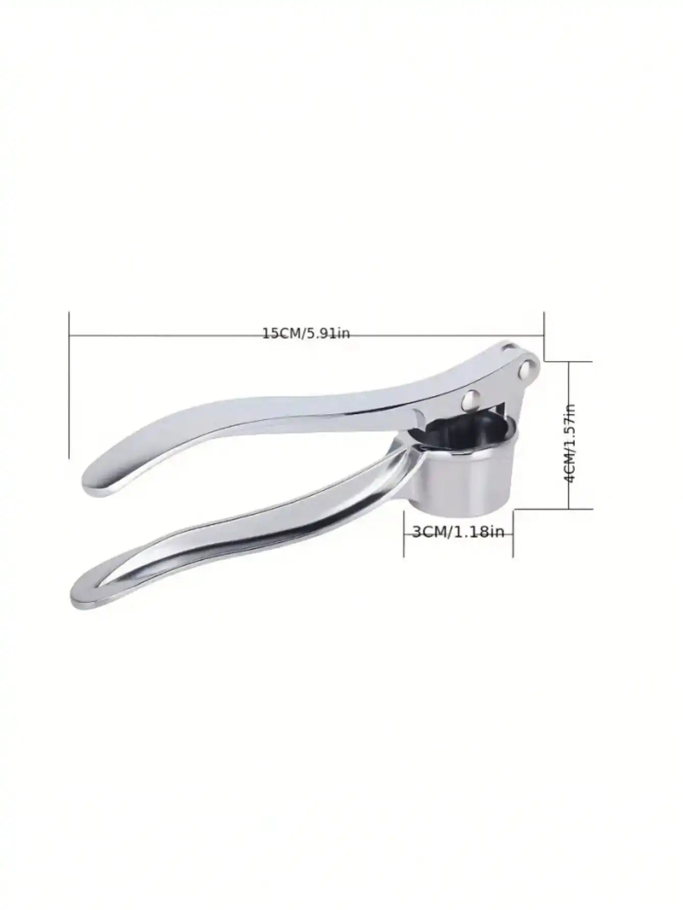 1PC Stainless Steel Garlic Press – Easy to Use & Washable-2
