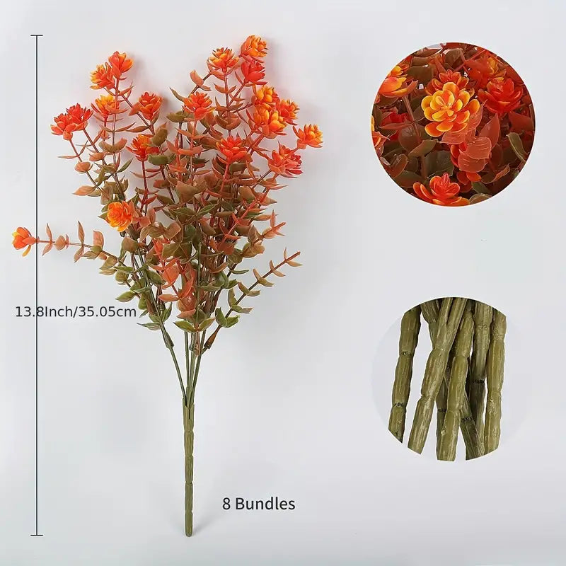 Vibrant Artificial Fall Flowers - Set of 4-1