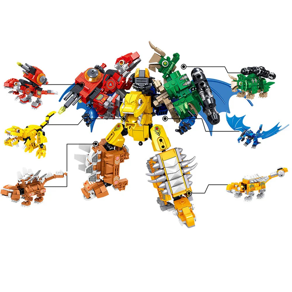 Dinosaur Building Blocks Toy 6-in-1 for Kids (670pcs)-0