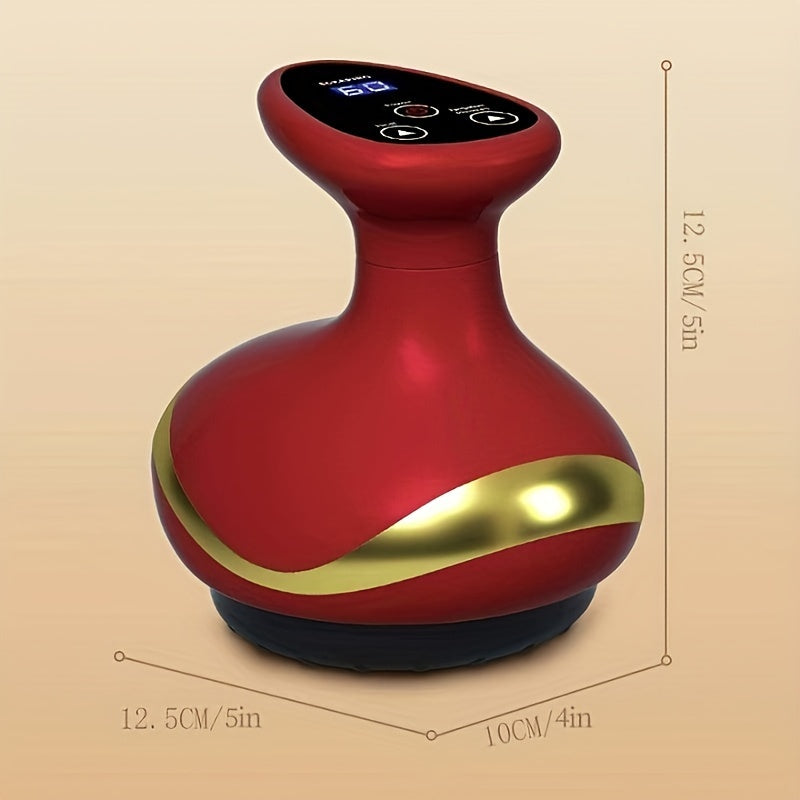 Electric Vacuum Cupping Massage Device with Heating(Red)-4