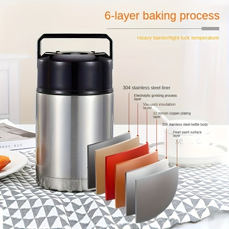 Lunch Box Set Stainless Steel with Thermos Cup-4