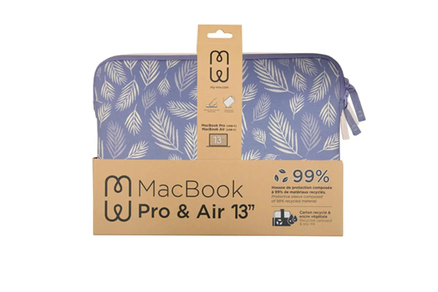 Housse pour MacBook Air/Pro 13″ - Pattern ²Life Botanic Lila-2
