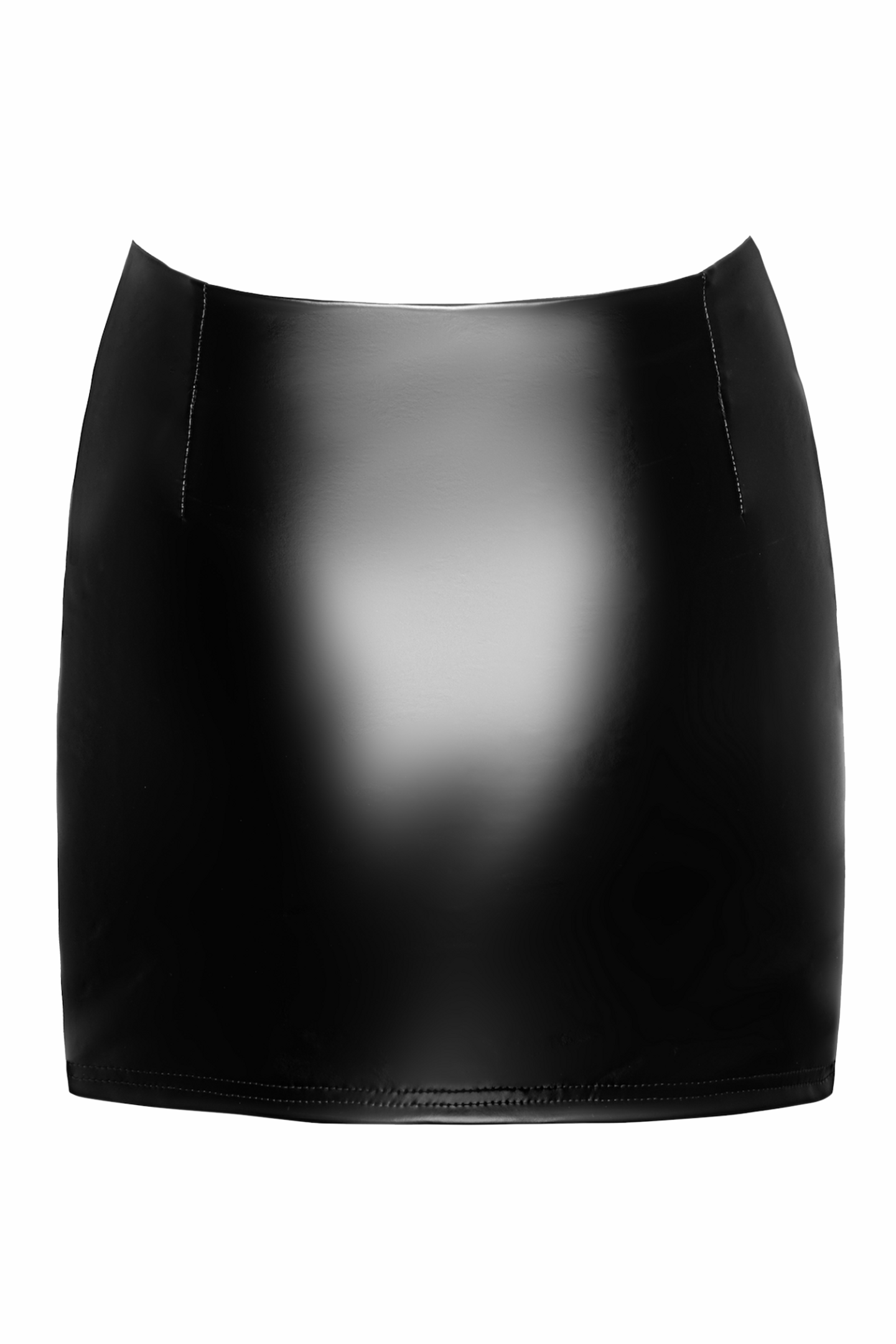 F345 Wetlook Minirock mit Strumpfband - 3XL-1