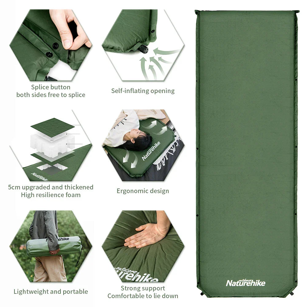 Self-Inflating Air Mattress Camping Foam Sleeping Mat-4