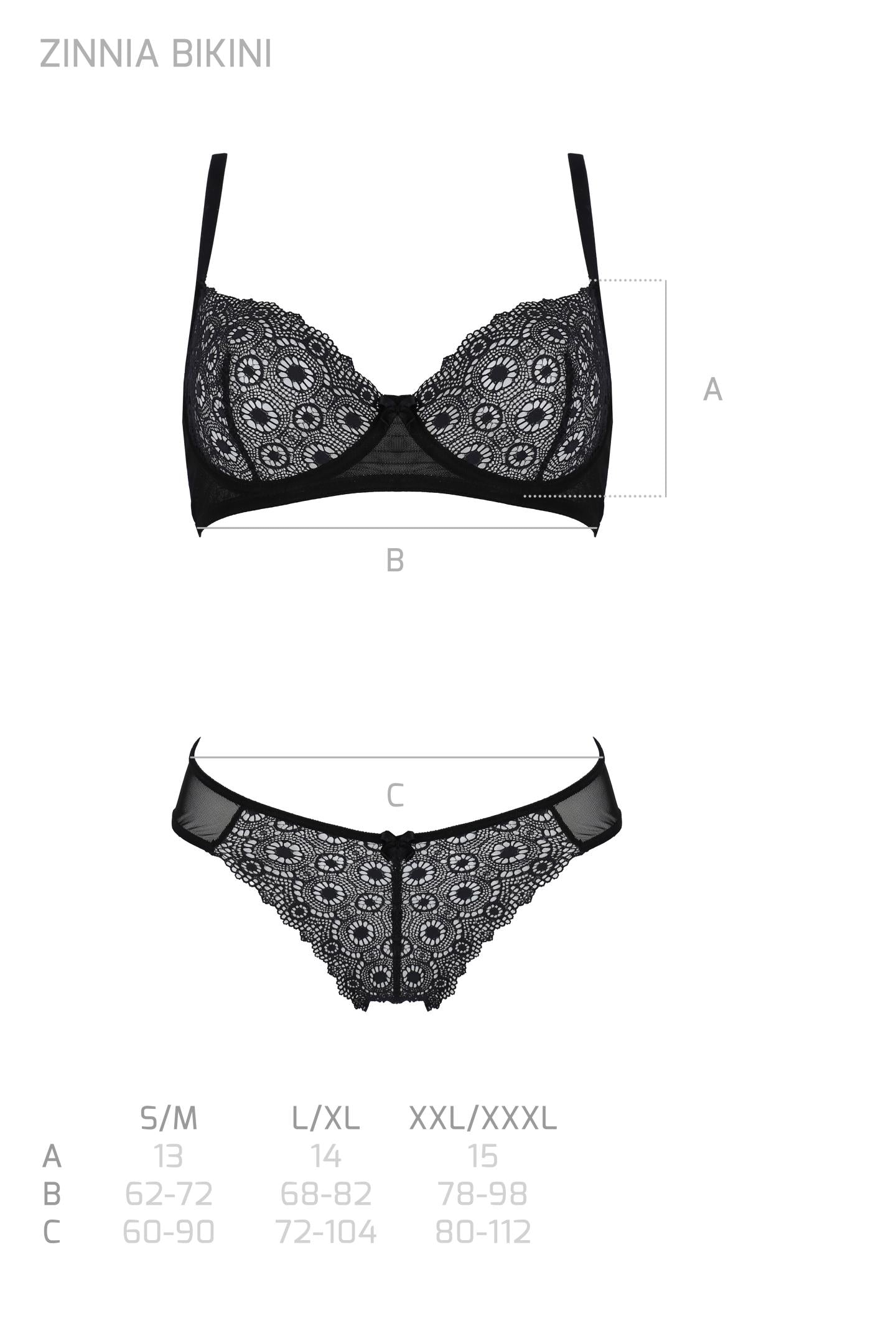 schwarzer Bikini PA596654 - 2XL/3XL