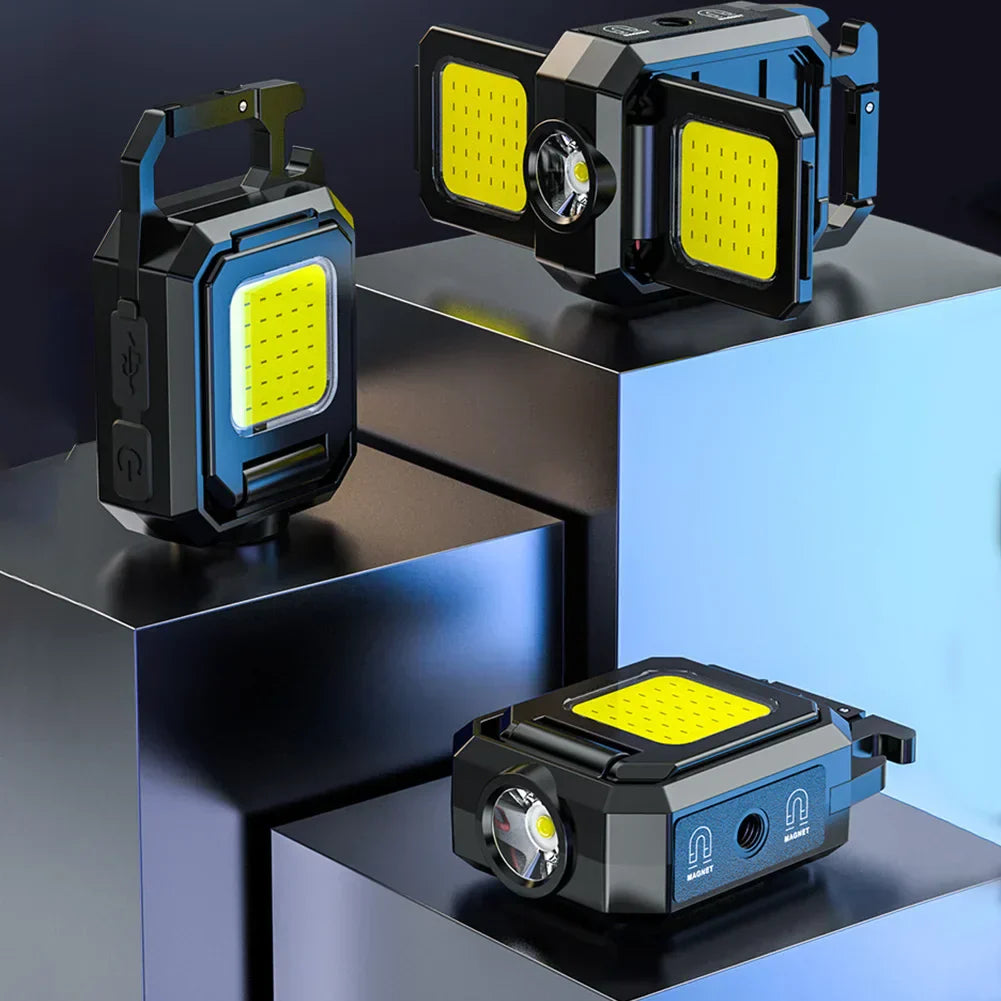 LED Mini Keychain Light Type-C Rechargeable Flashlight-1