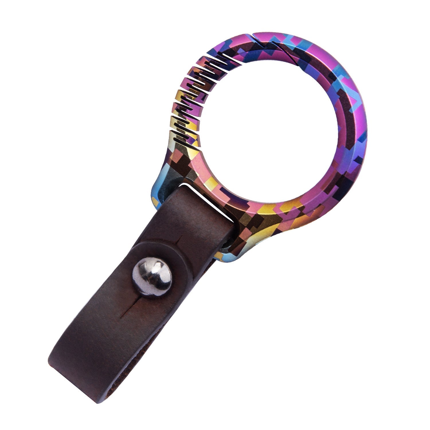Luxury Titanium Key Chain Magnetic Spin Rotary for Car Key Ring Connector Anti-off Holder Men EDC Quickdraw Buckle Male Gadgets-4