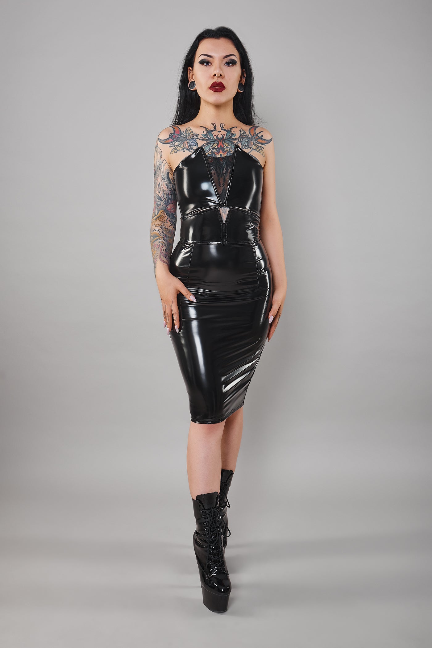 schwarzer Damen-Rock TDFinija001 - 2XL-4