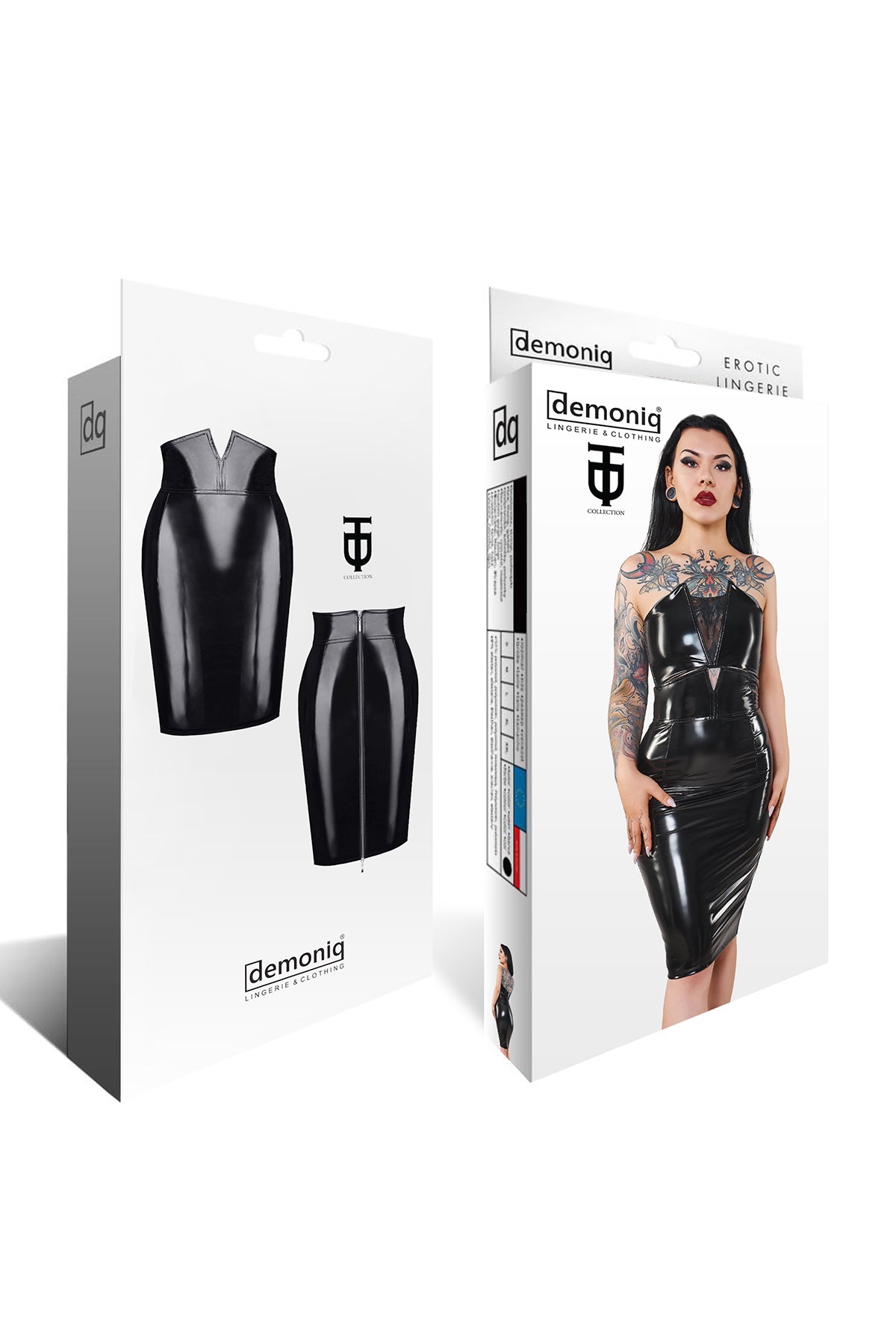 schwarzer Damen-Rock TDFinija001 - 2XL-6