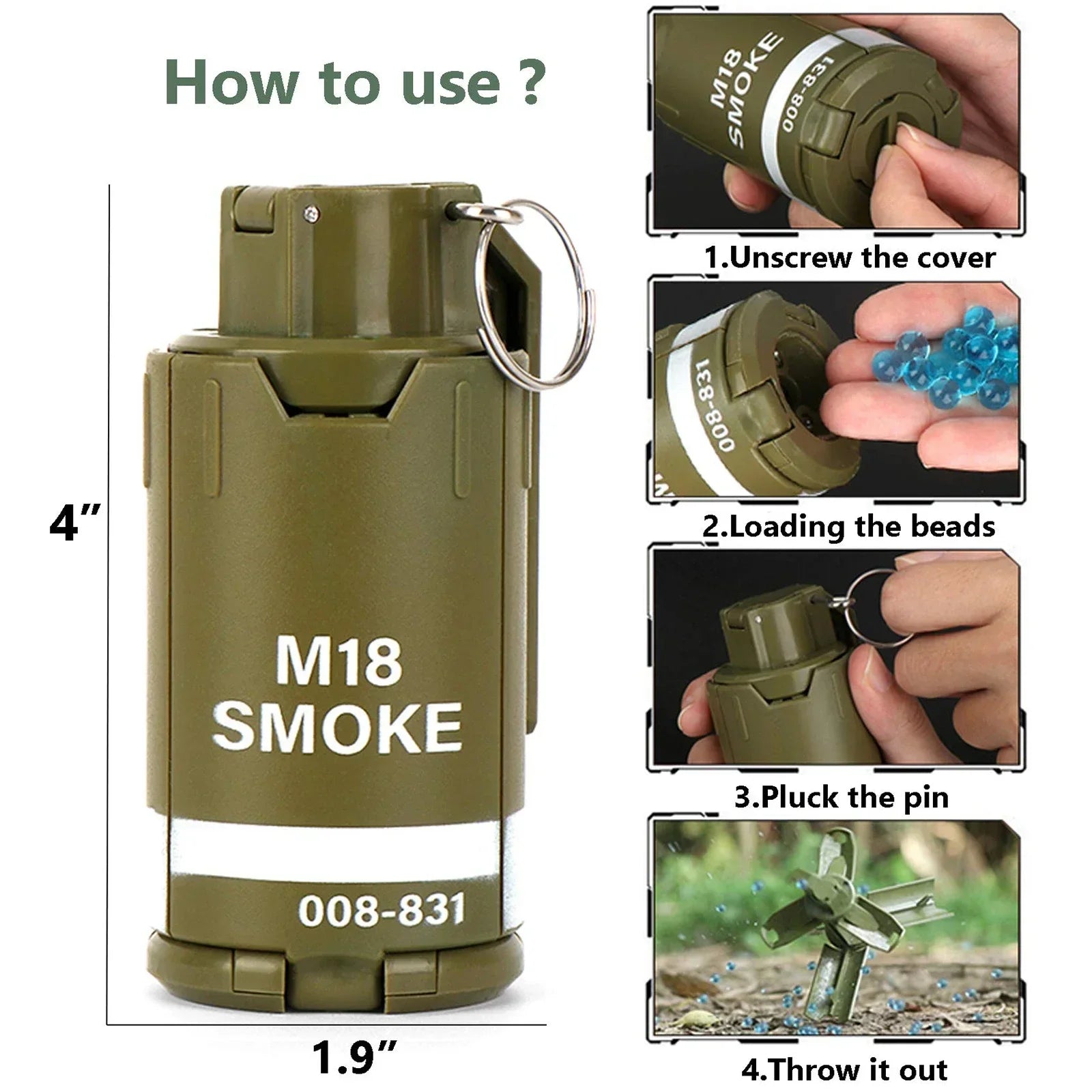 Tactical Hand Grenade Toy for Water Beads Battle-1