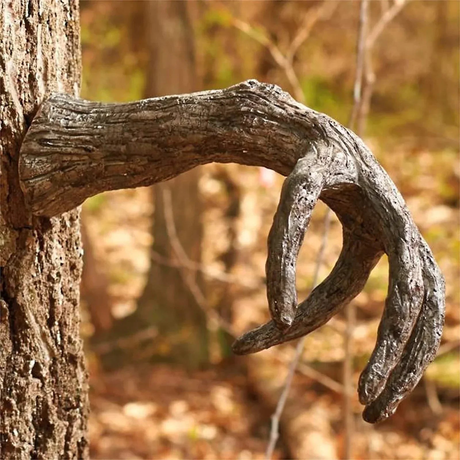 Halloween Tree Demon Face Garden Statue-4