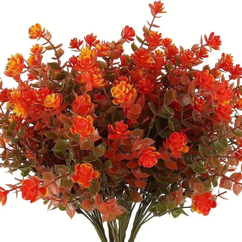 Vibrant Artificial Fall Flowers - Set of 4-0