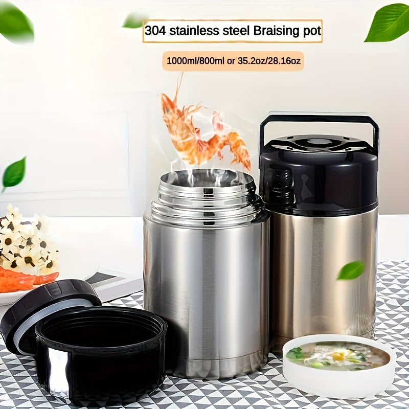 Lunch Box Set Stainless Steel with Thermos Cup-2
