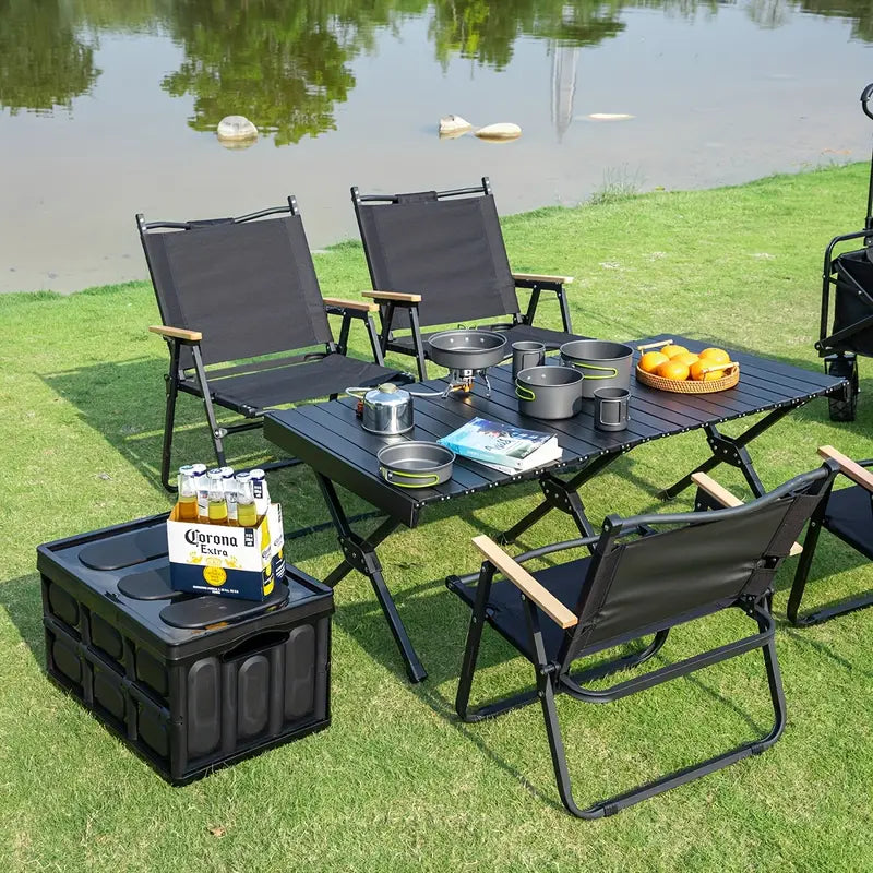 Portable Aluminum Folding Table with Carrying Bag-1